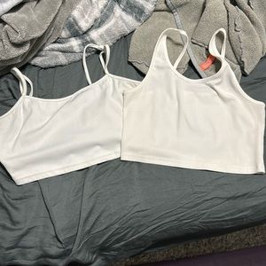 Short tank from SHEIN longer tank from Romwe